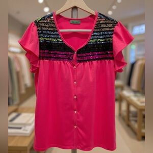 Women’s blouse size large by Sunshine & Rodeos.